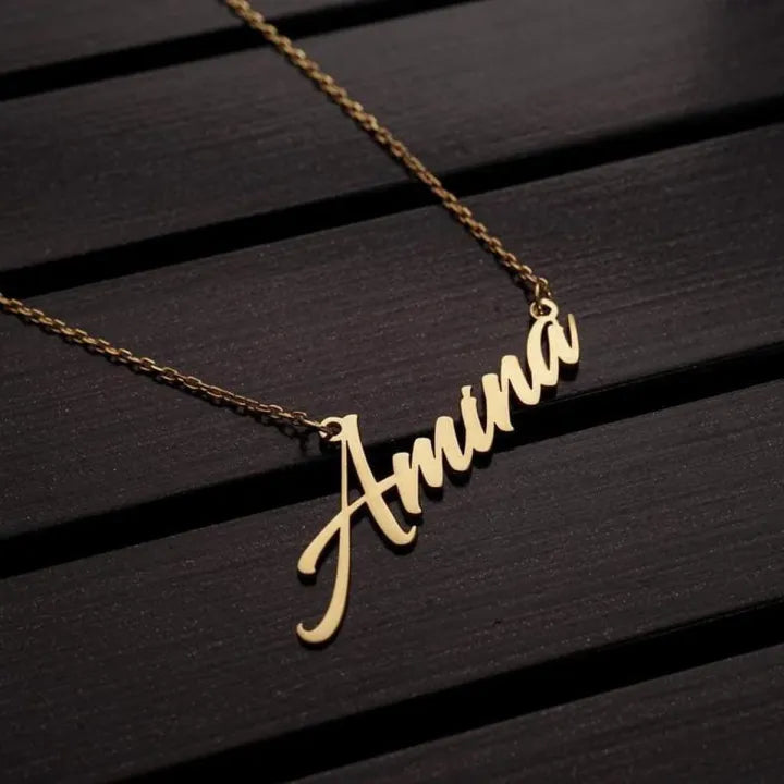 24K Gold-Plated Custom Name Necklace – Budget-Friendly Name Locket for Girls