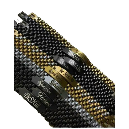 Custom Name ID Bracelet for Men – Personalized Stainless Steel Jewelry