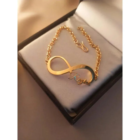 24K Gold-Plated Custom Name Bracelet – Personalized Jewelry for Girls & Women with Gift Box