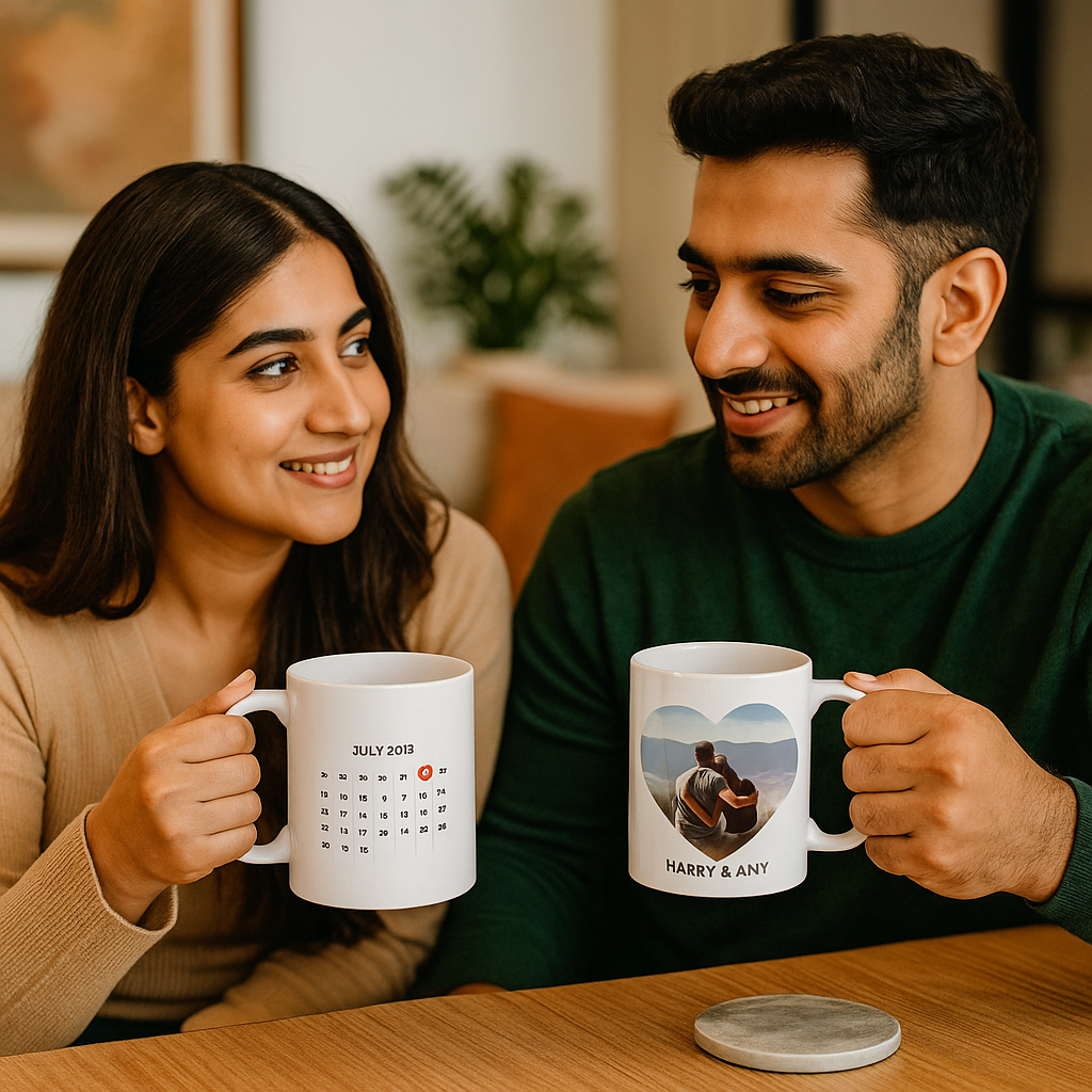 Personalized Calendar Mug – Custom Name & Date  – Gift for Any Occasion