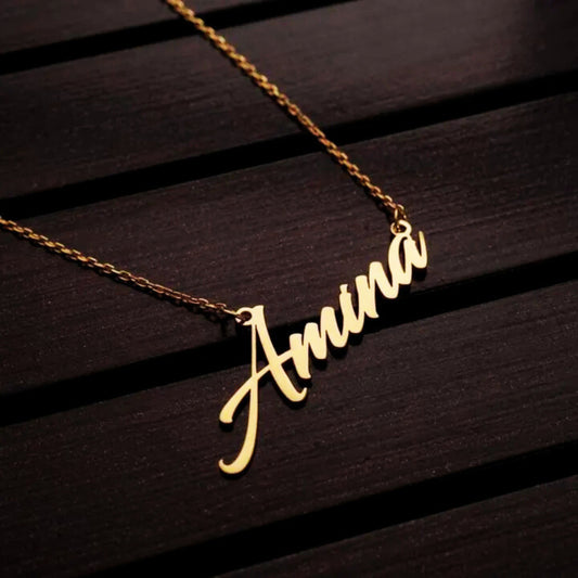 24K Gold-Plated Custom Name Necklace – Budget-Friendly Name Locket for Girls