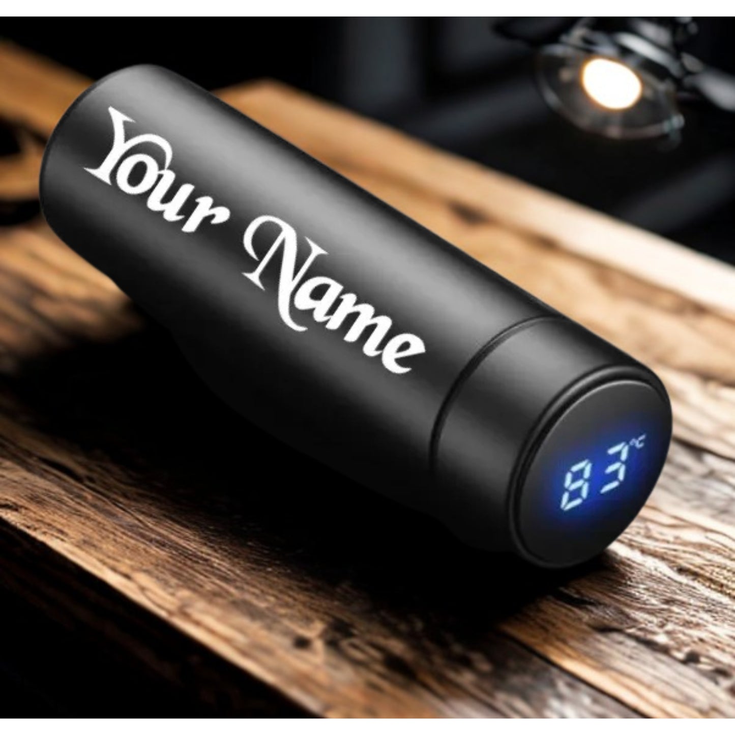 500ml Personalized Smart Steel Bottle – Hot & Cold Thermos with LED Cap