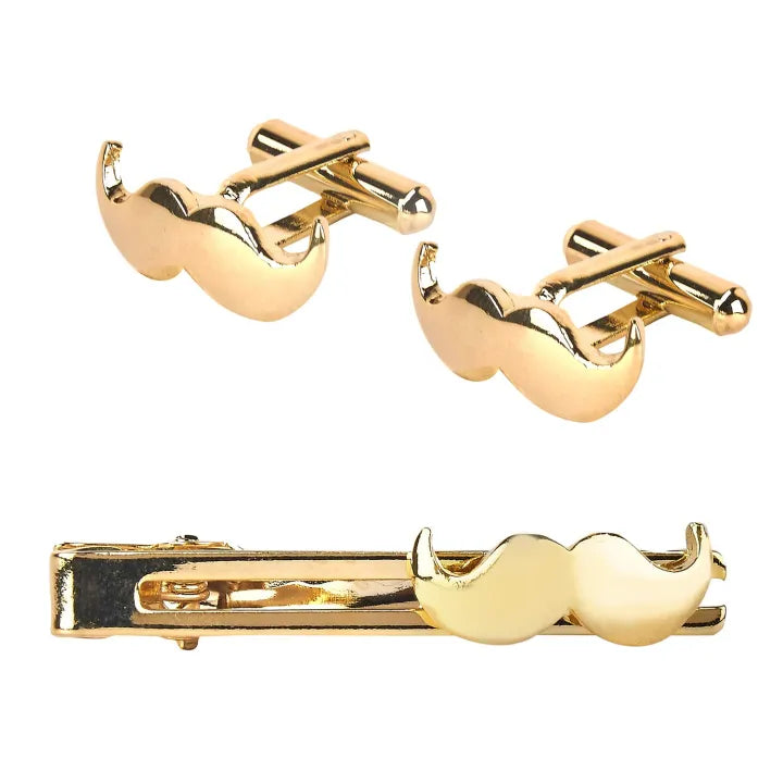Customized Mustache Cufflinks with Name – Stylish Personalized Accessory for Men